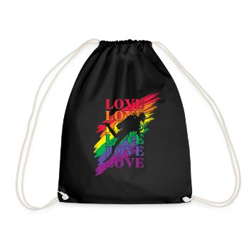 Plongée LGBT Pride - Sac de sport léger - noir - Devant