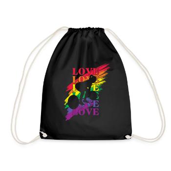 Haltérophilie LGBT Pride - Sac de sport léger - noir - Devant