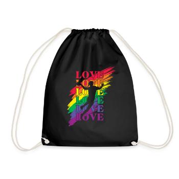 Frauen Handball LGBT Pride - Turnbeutel - Schwarz - Vorne
