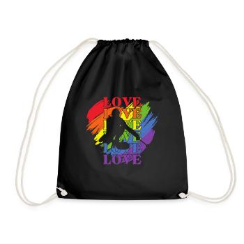 Curling LGBT Pride - Sac de sport léger - noir - Devant