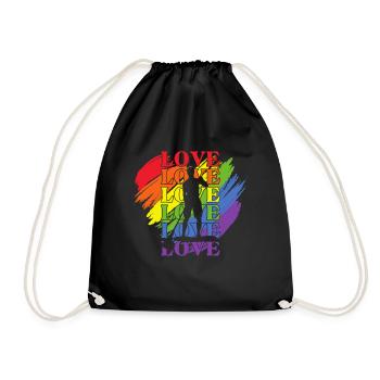 Paddleboard LGBT Pride - Turnbeutel - Schwarz - Vorne