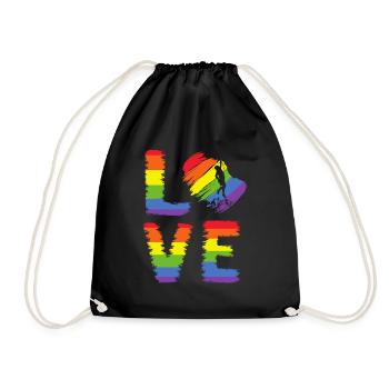 Climbing LGBT Pride - Drawstring Bag - black - Front