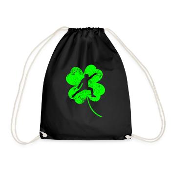 Fechten des St. Patrick's Day Kleeblatts - Turnbeutel - Schwarz - Vorne