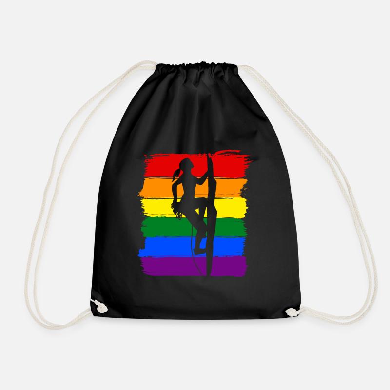 Frauen klettern LGBT - Turnbeutel - Schwarz