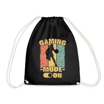 Women Basketball retro - Drawstring Bag - black - Front