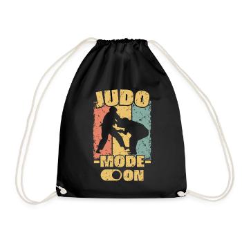 Judo retro - Drawstring Bag - black - Front
