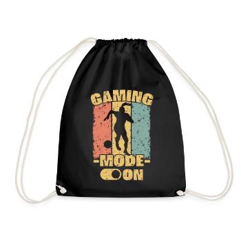 Women Soccer retro - Drawstring Bag - black - Front