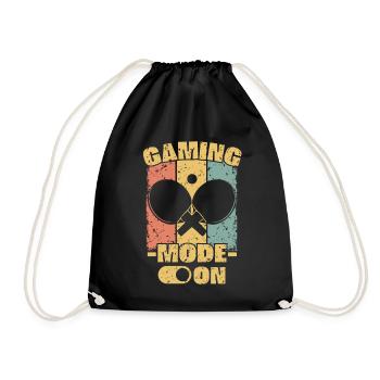 Table-tennis retro - Drawstring Bag - black - Front