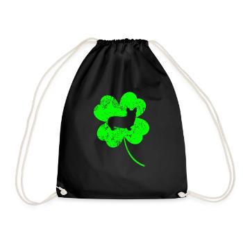 Corgi St.Patrick’s day Shamrock - Sac de sport léger - noir - Devant