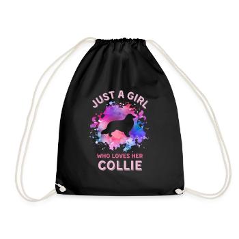 Juste une fille qui aime son Collie - Sac de sport léger - noir - Devant
