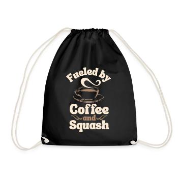Squash Kafffee-Liebhaber - Turnbeutel - Schwarz - Vorne