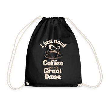 Café Amoureux des grand-danois - Sac de sport léger - noir - Devant