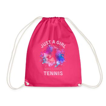 Damen Tennis Mädchen - Turnbeutel - Fuchsia - Vorne