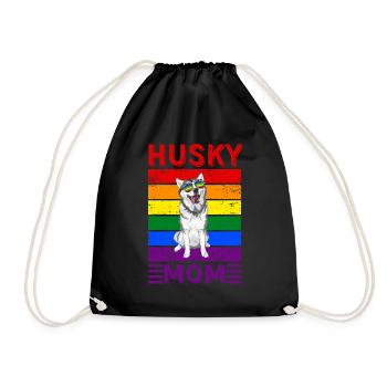 Husky Mom LGBTQ - Turnbeutel - Schwarz - Vorne