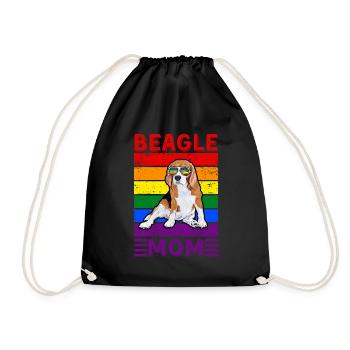 Beagle Maman LGBTQ - Sac de sport léger - noir - Devant