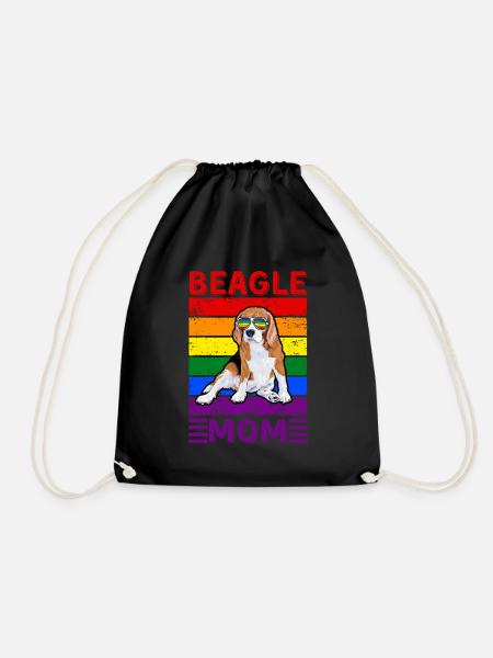 Beagle Mom LGBTQ - Turnbeutel - Schwarz