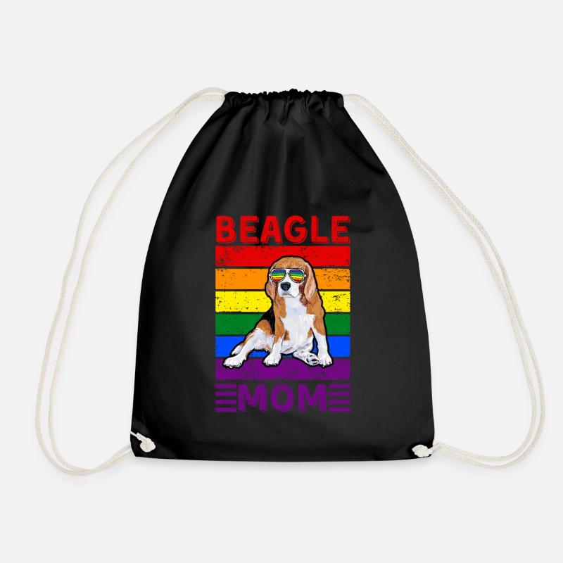 Beagle Mom LGBTQ - Turnbeutel - Schwarz