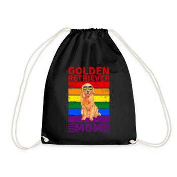 Golden-Retriever Mama LGBTQ - Turnbeutel - Schwarz - Vorne