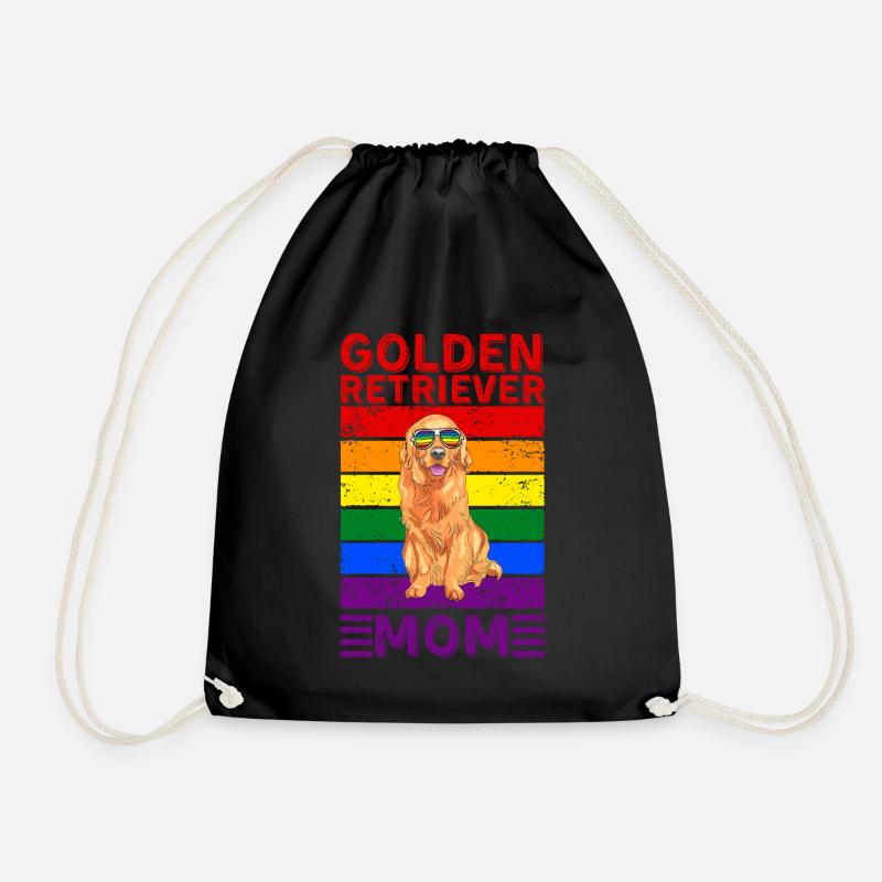 Golden-Retriever Mama LGBTQ - Turnbeutel - Schwarz