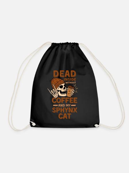 Kaffee Sphynx-Katzenliebhaber - Turnbeutel - Schwarz