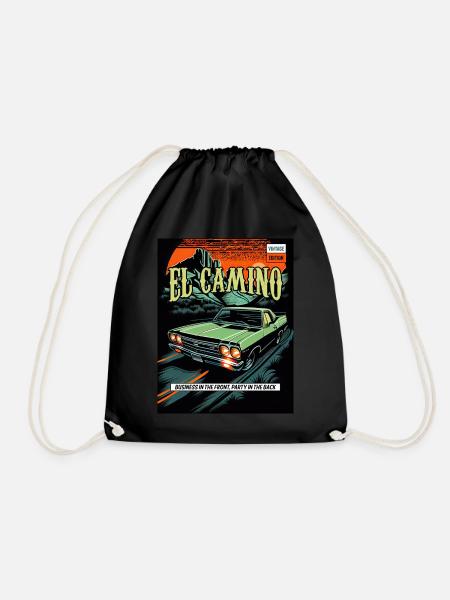 El Camino Vintage Comic - Turnbeutel - Schwarz
