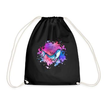 Journée de la terre pour la baleine - journée de l’océan - Sac de sport léger - noir - Devant