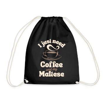 Amateur de café maltais - Sac de sport léger - noir - Devant