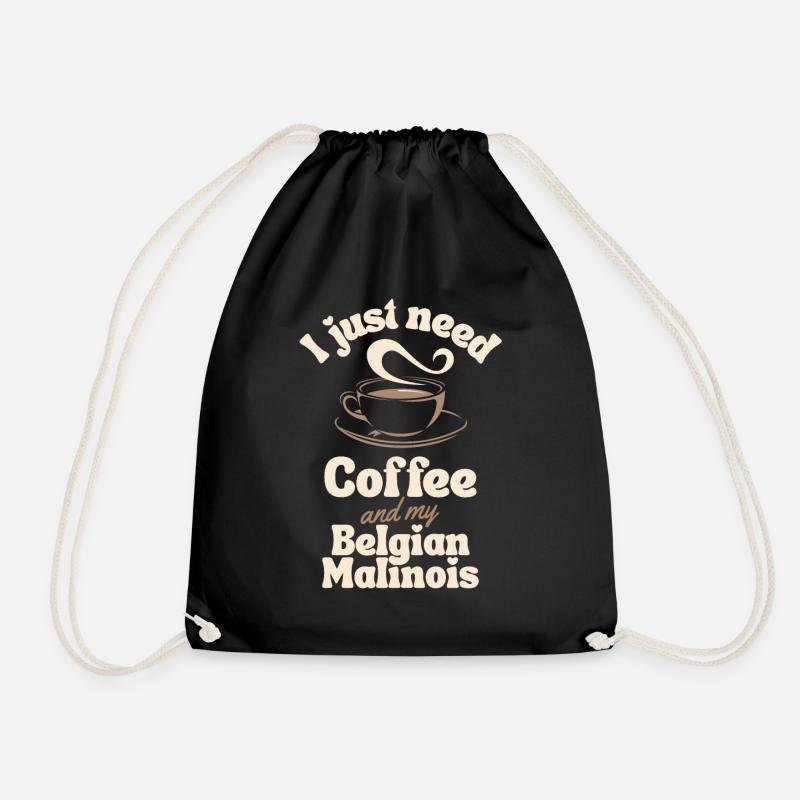 Kaffee Malinois Liebhaber - Turnbeutel - Schwarz