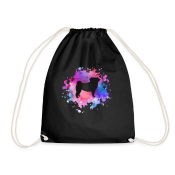Amoureux des chiens carlin - Sac de sport léger - noir - Devant