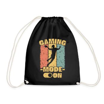Women Handball retro - Drawstring Bag - black - Front