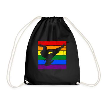 Frauen Taekwondo LGBTQ - Turnbeutel - Schwarz - Vorne