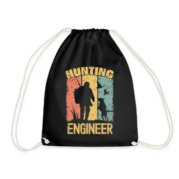 Ingénieur de chasse rétro - Sac de sport léger - noir - Devant
