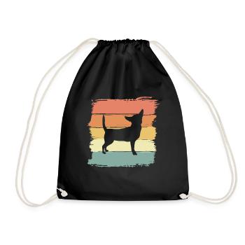 Chihuahua Retro - Turnbeutel - Schwarz - Vorne