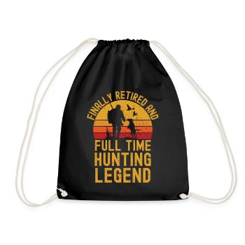 Légende de la retraite et de la chasse - Sac de sport léger - noir - Devant