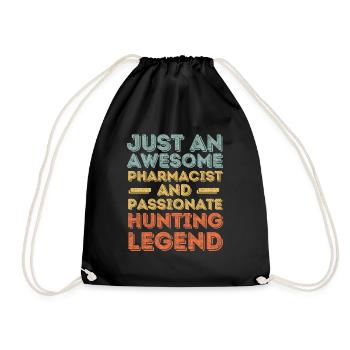 Pharmacien Légende de la chasse rétro - Sac de sport léger - noir - Devant