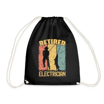 Électricien de pêche à la retraite - Sac de sport léger - noir - Devant