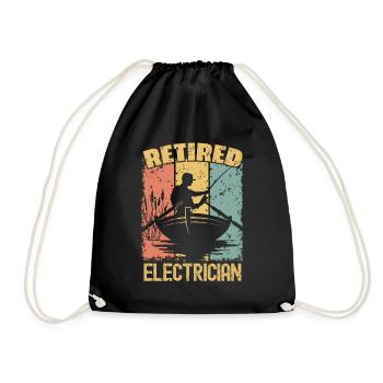 Électricien de pêche à la retraite - Sac de sport léger - noir - Devant