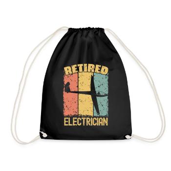 Électricien retraité de vol à voile - Sac de sport léger - noir - Devant