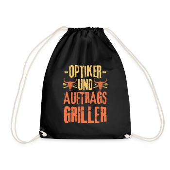 Optiker und Grillen - Turnbeutel - Schwarz - Vorne