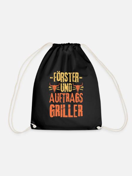 Förster und Grillen - Turnbeutel - Schwarz