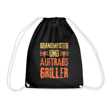 Brandmeister und Grillen - Turnbeutel - Schwarz - Vorne
