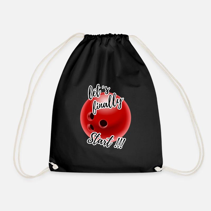 let ́s finally Start Bowling 5 - Drawstring Bag - black