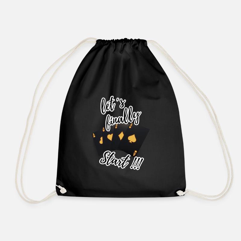 Tournament Cards 3 - Drawstring Bag - black