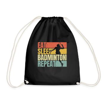 Manger dormir Badminton répéter - Sac de sport léger - noir - Devant