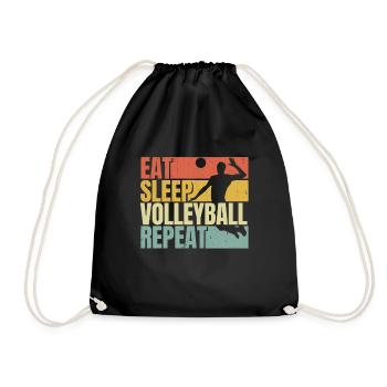 Manger dormir Volleyball répéter - Sac de sport léger - noir - Devant