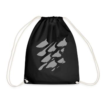 Coups de pinceau Motifs - Sac de sport léger - noir - Devant