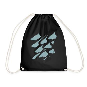 Motif de coups de pinceau - Khaki - Sac de sport léger - noir - Devant