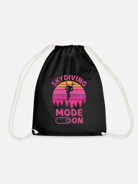 Skydiving mode on - Drawstring Bag - black
