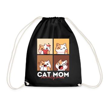 Maman chatte Purfffectly fière - Sac de sport léger - noir - Devant