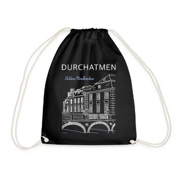 Schloss Nordkirchen, Durchatmen - Turnbeutel - Schwarz - Vorne